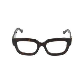 Gucci Oversized Square Optisch Montuur - unisex - Accessoires - Bruin - Maat: 52 MM