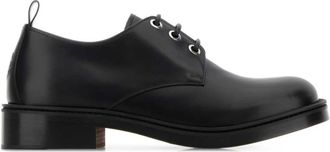 Alexander McQueen Zwarte leren veterschoenen - Heren - Veterschoenen - Zwart - 39 EU - Schoenen