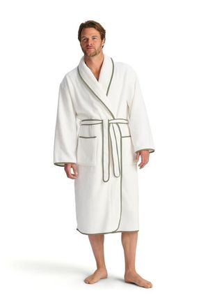 Christy Boundary Piped Edge Luxury Robe in Sage at Nordstrom, Size Large