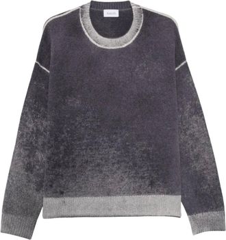 Amish Trui met ronde hals - Heren - Truien - Grijs - Maat: M Wol