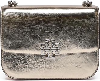 Tory Burch Britten Metallic Adjustable - Dames - Schoudertassen - Geel - ONE Size - Leer - Tassen