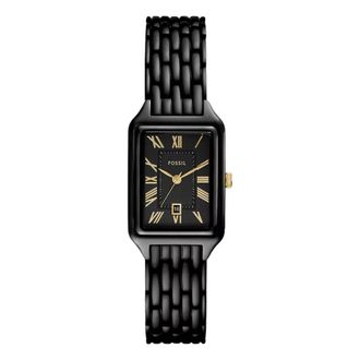 Fossil Accessoires, Dames, Zwart, ONE Size, Raquel Drie-Wijzer Datumhorloge