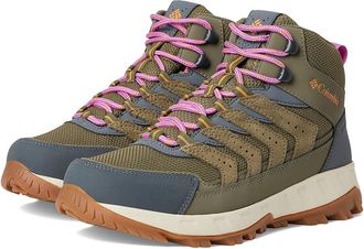 Columbia Strata Trailtm Mid Wp Womens Shoes Stone Green/Sunstone : 10.5 B - Medium, Leather/Rubber