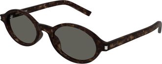 Saint Laurent Jeanne Zonnebril - Dames - Zonnebrillen - Bruin - 50 MM - Accessoires
