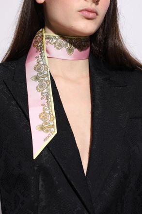 Versace Silk Scarf, Unisex, Pink
