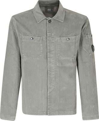 C.P. Company Grey Corduroy Cotton-Blend Overshirt