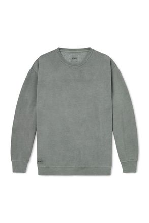 Wtaps Logo-Appliqu&eacute;d Cotton-Blend Jersey Sweatshirt