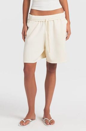 SKIMS French Terry Basketball Shorts in Ecru at Nordstrom, Size Xx-Small