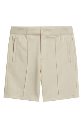 Bugatchi Soft Touch Pintuck Shorts in Almond at Nordstrom, Size X-Large