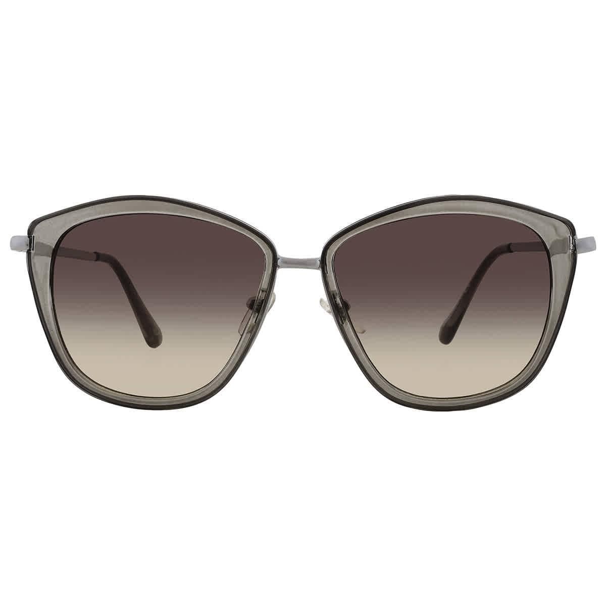 Ferragamo Salvatore Ferragamo Brown Square Ladies Sunglasses 
