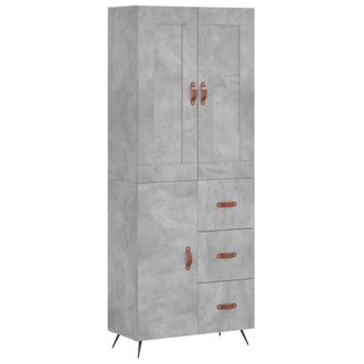 Berkfield Home Highboard Concrete Grey 69.5x34x180 cm Engineered Wood
