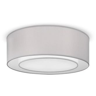 Maytoni Maytoni - Plafoniera Moderna Bergamo In Metallo Cromo e Grigio 3 Luci Diffusore In Tessuto