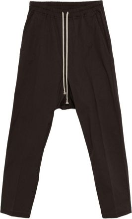 Rick Owens Drawstring Straight-Leg Trousers - Mens - Buffalo Horn/Cotton/Spandex/Elastane