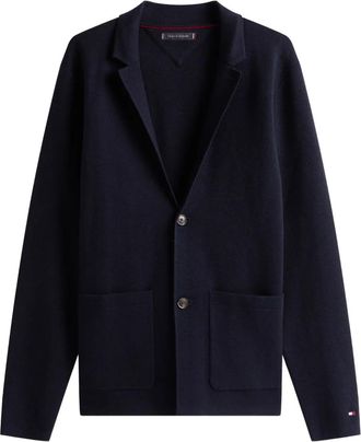 Tommy Hilfiger Smart Casual patch-pockets cardigan - Blue