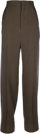 Balenciaga Straight Trousers, female, Brown, Size: XS Large Tailored Pants