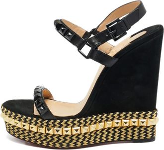Christian Louboutin Sandali Cataclou con zeppa - Nero