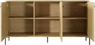 AKL FURNITURE Cómoda efecto madera Beige