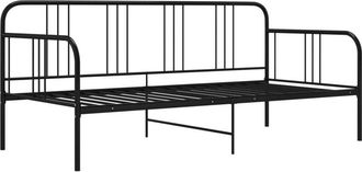 vidaXL Estructura de sofá cama sin colchón metal negro 90x200 cm Vidaxl