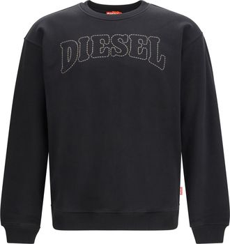 Diesel Mens Sweatshirt S-Norm-V10 Cotton Black Sweatshirts Sweater
