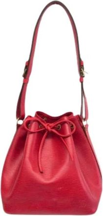 Louis Vuitton Pre-owned Bucket Bag - Dames - Vintage Tas - Rood - ONE Size - Leer - Vintage