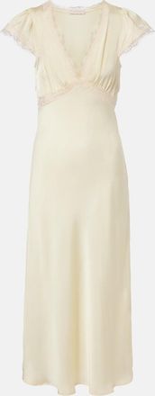 Faithfull The Brand Gala shirred midi dress