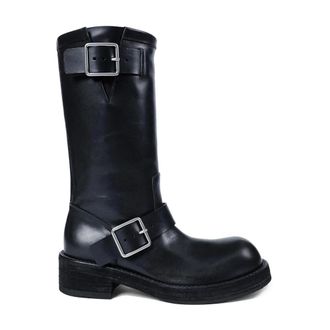 Ann Demeulemeester Sarith Engineer Bikerlaarzen met Gespen - Dames - Hoge Laarzen - Zwart - 37 EU - Leer - Schoenen