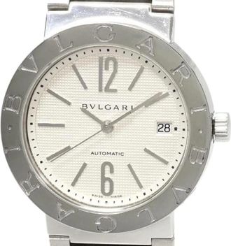 Bulgari Pre-owned White Dial Automatic Watch Bb 38Ssauto - Heren - Vintage Horloges - Wit - ONE Size - Vintage