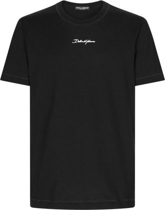 Dolce & Gabbana logo-print cotton T-shirt - men - Cotton - 54 - Black