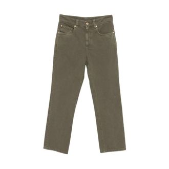 Brunello Cucinelli Brunello Cucinelli, Straight Jeans, female, Green, Size: S Jeans a cinque tasche