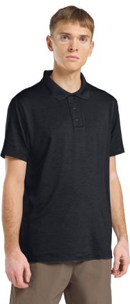 Jack Wolfskin Poloshirt JACK WOLFSKIN TRAVEL POLO M, Herren, Gr. L (52), blau (schwarznavy, heather), Obermaterial: 95% Polyester, 5% sonstige Fasern, Shirts Polosh
