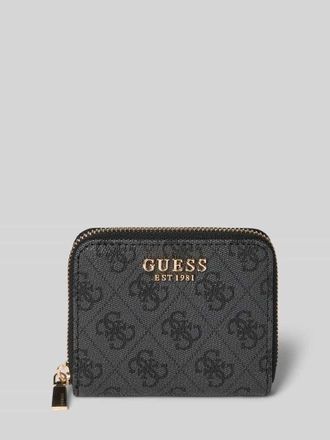 Guess Portemonnaie mit Label-Applikation Modell LAUREL II in Anthrazit, Gr&ouml;&szlig;e 1