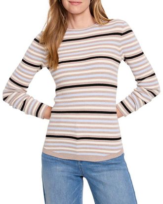 Nic+Zoe NIC+ZOE Striped Ribbed Sweater T-Shirt