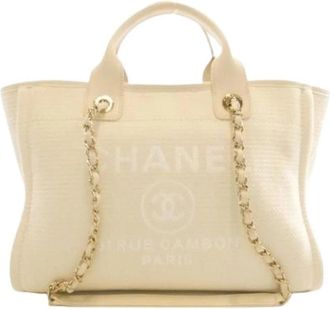 Chanel Pre-owned Tote Bag - Dames - Vintage Shopper - Beige - ONE Size - Vintage