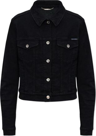 Dolce & Gabbana Jeansjas - Dames - Spijkerjassen - Zwart - S - Leer - Jassen