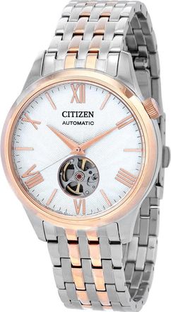 Citizen Automatic White Dial Two-Tone Mens Watch NH9136-88A