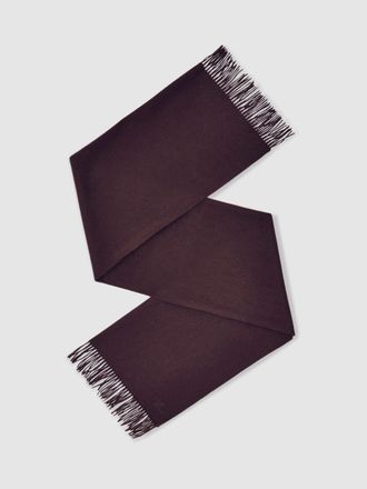 Reiss Burgundy Wool-cashmere Scarf