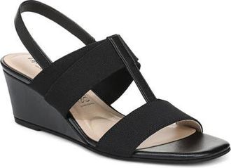 Life Stride Sweet Slingback Wedge Sandal in Black at Nordstrom, Size 9.5