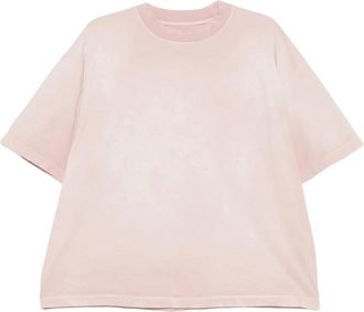 Paura Aura Oversized T-Shirt met stiksels - Heren - Tops - Roze - Maat: L Katoen