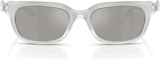 Diesel DL3013U 50mm Square Sunglasses in Cristal Metallic /Grey Silver at Nordstrom