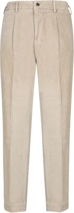 Dell'Oglio Beige Broek voor Mannen - Heren - Slim Fit Broeken - Beige - M - Broeken