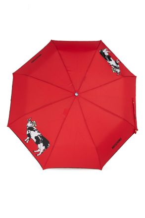 Moschino Folding Umbrella, Unisex, Red