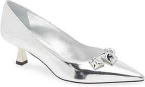 Stuart Weitzman Rosie 50 Pump in Silver at Nordstrom Rack, Size 6.5
