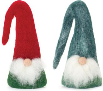 Melrose International Gnome Wine Bottle Topper (Set of 6) - Red, Green, White