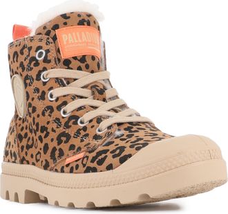 Palladium Winterboots PALLADIUM PAMPA HI ZIP WL LEO, Damen, Gr. 37,5, dear braun, schwarz, Leder, Schuhe Winterboots, Winterschuhe, Schn&uuml;rboots, Winterstiefel, 