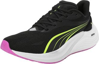 Puma Womens Electrify Nitro 4 WN Road Running Shoe, Black-Yellow Alert, 8.5 UK