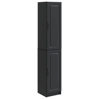 vidaXL Juego De Armarios 2 Pcs Negro Madera De Ingenier&iacute;a Vidaxl