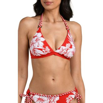 La Blanca Mariner Halter Bikini Top in Ruby at Nordstrom, Size 16