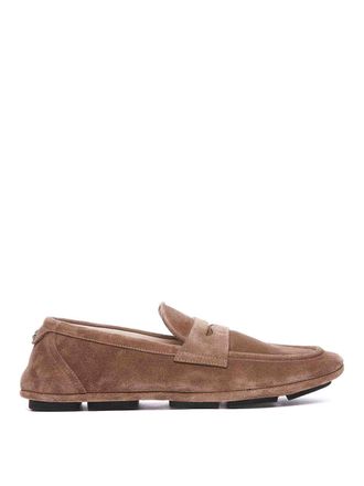 Dolce & Gabbana Brown loafers round toe slip on