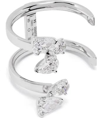 Repossi 18kt white gold Serti sur Vide diamong ring - women - Diamond/18kt White Gold - 54 - Silver