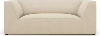 MICADONI Sofá 2 plazas de pana beige claro